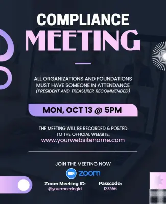 Corporate Compliance Meeting Flyer Template