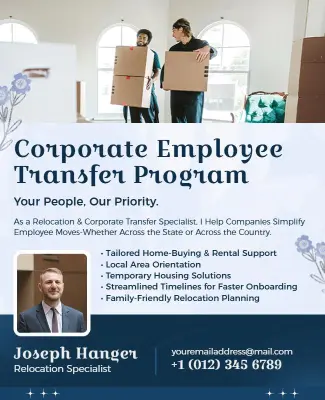 Corporate Employee Relocation Services Flyer Template