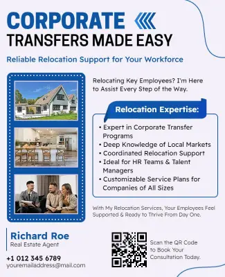 Corporate Employee Transfers Advertising Flyer Template