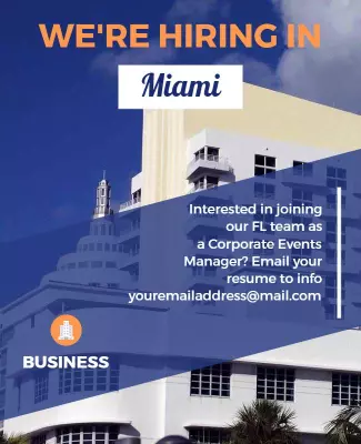 Corporate Events Manager Hiring Flyer Template