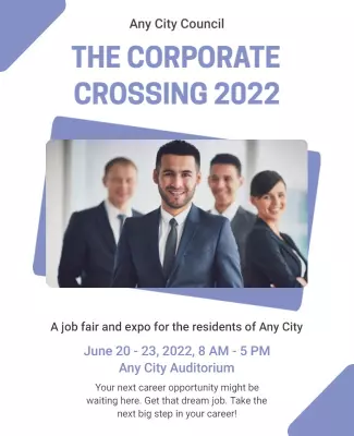 Corporate Job Fair and Expo Flyer Template