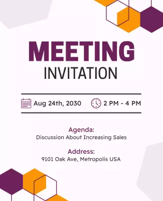 Corporate Sales Meeting Invitation Flyer Template