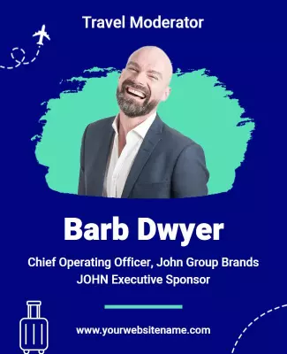 Corporate Travel Event Moderator Flyer Template