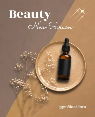Cosmetic Beauty Serum Product Promotion Poster Template