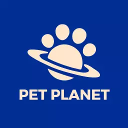 Cosmic Pet Planet with Cute Paw Prints Symbol Logo Template