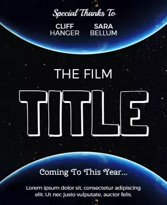 Cosmic Space Theme Film Release Announcement Poster Template