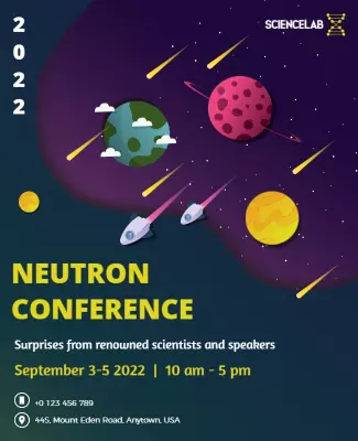 Cosmic Space Theme Neutron Conference Science Poster Template