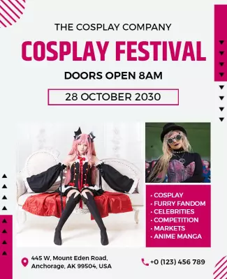 Cosplay Festival Event Flyer Template