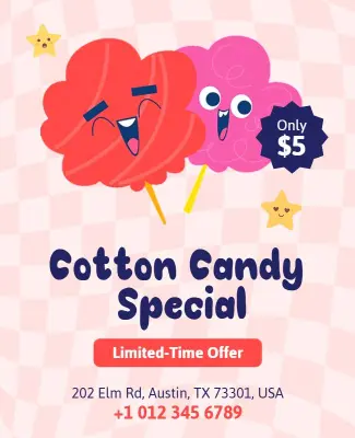 Cotton Candy Special Offer Flyer Template