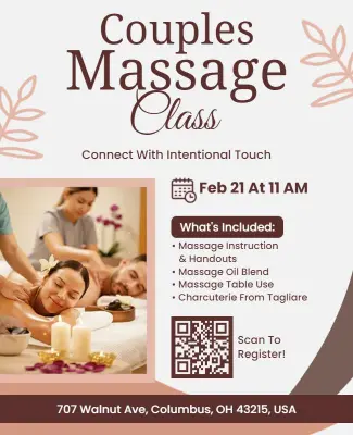 Couples Massage Class Flyer Template