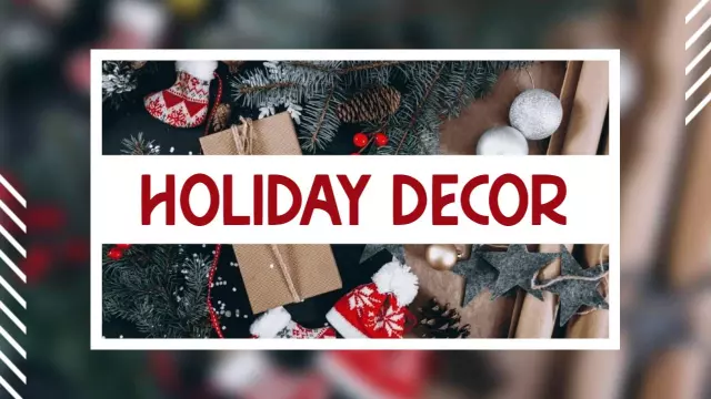 Cozy Christmas Holiday Decor YouTube Thumbnail Template