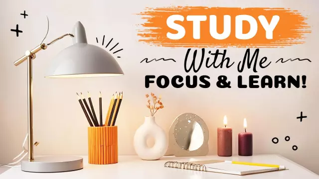 Cozy Desktop Study Setup Focus Learning YouTube Thumbnail Template