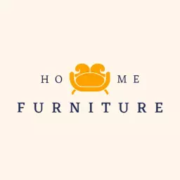 Cozy Orange Couch Design Ideal for Home Decor Logo Template