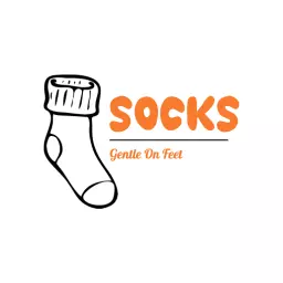 Cozy Orange Sock Design Emphasizing Comfort and Quality Logo Template