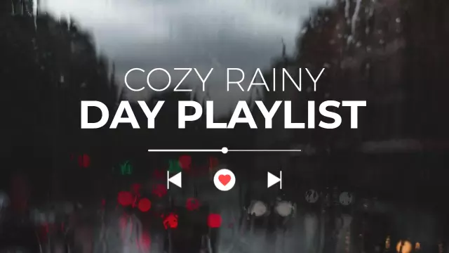 Cozy Rainy Day Playlist Music YouTube Thumbnail Template