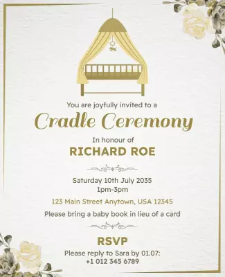 Cradle Ceremony Invitation Flyer Template