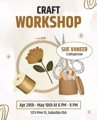 Craft Workshop Event Flyer Template