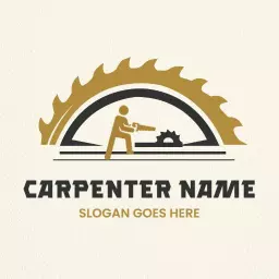 Crafting Quality Woodwork with Precision Carpentry Logo Template