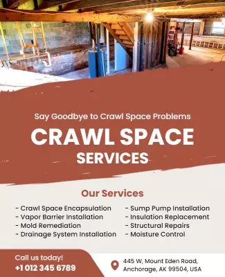 Crawl Space Maintenance Services Flyer Template