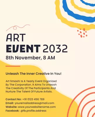 Creative Abstract Art Event Celebration Poster Template