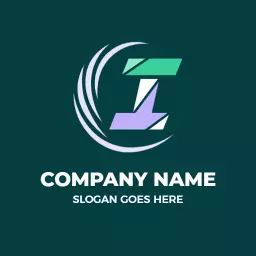 Creative Abstract I Letter Design in Modern Colors Logo Template
