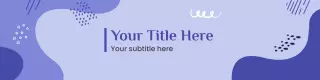 Creative Abstract Shapes in Soft Purple LinkedIn Banner Template