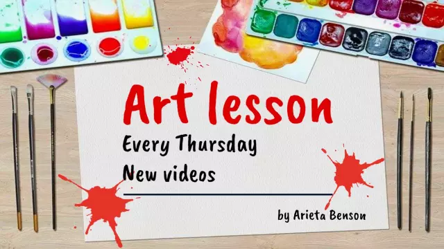 Creative Art Lesson Techniques Trending YouTube Thumbnail Template