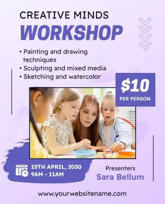 Creative Art Skills Workshop Flyer Template