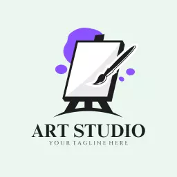 Creative Artistic Elements Inspire Expression in Art Logo Template