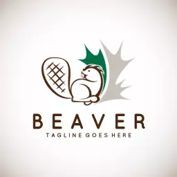 Creative Beaver Design Showcasing Nature and Wildlife Logo Template