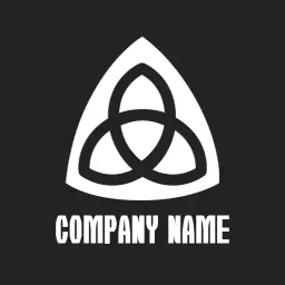 Creative Black and White Triangular Design with Company Name Logo Template