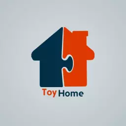 Creative Blue and Orange Home Design for Toy Shop Logo Template