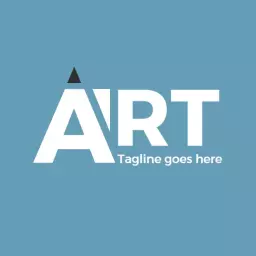 Creative Blue Design Featuring Minimalist Art Logo Template
