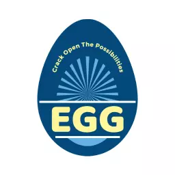 Creative Blue Egg Design Emphasizing Endless Possibilities Logo Template
