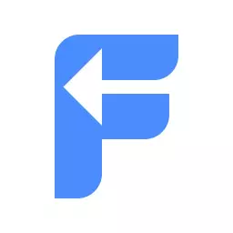 Creative Blue F Letter Design with Modern Arrow Symbol Logo Template