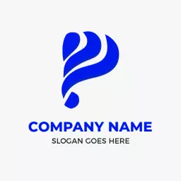 Creative Blue Letter P Logo Emphasizing Unique Branding Logo Template