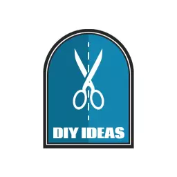 Creative Blue Scissors Design for DIY Ideas YouTube Channel Logo Template