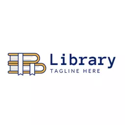 Creative Book Stack Design Representing Library Concepts Logo Template
