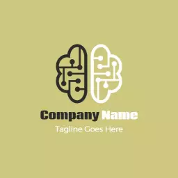 Creative Brain Design Showcasing Tech Innovation Website Logo Template