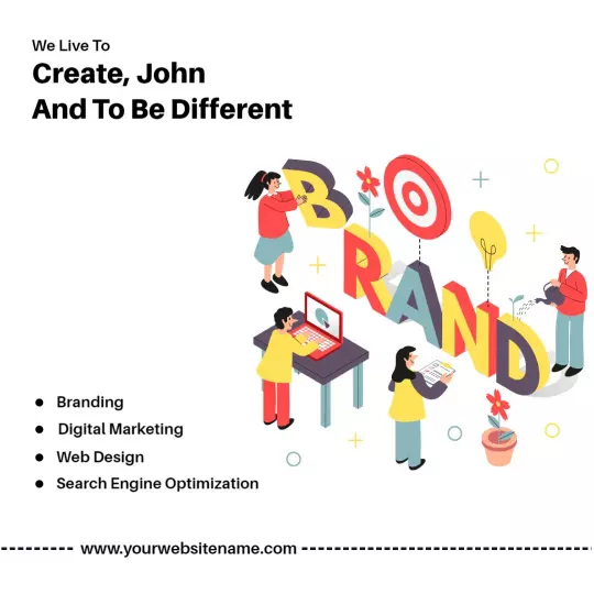 Creative Branding and Marketing Illustration for Business Ad Template