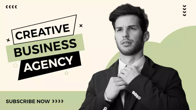 Creative Business Agency Professional YouTube Thumbnail Template