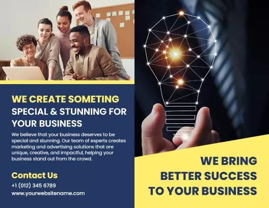 Creative Business Marketing Strategy and Solutions Brochure Template