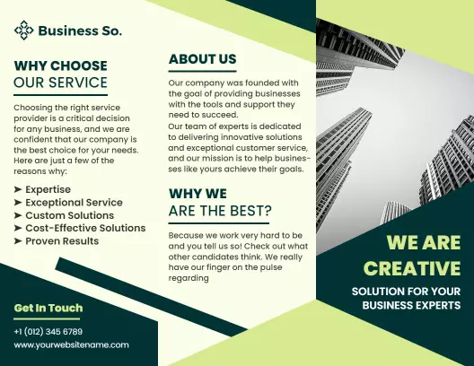 Creative Business Solutions Expert Services Brochure Template