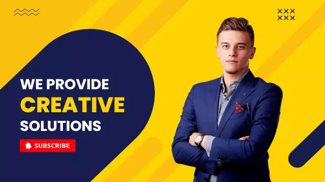 Creative Business Solutions Strategy YouTube Thumbnail Template