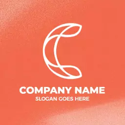 Creative C Letter Design with a Fresh Orange Background Logo Template