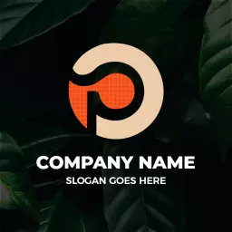 Creative Circular Design Featuring P Letter in Unique Style Logo Template