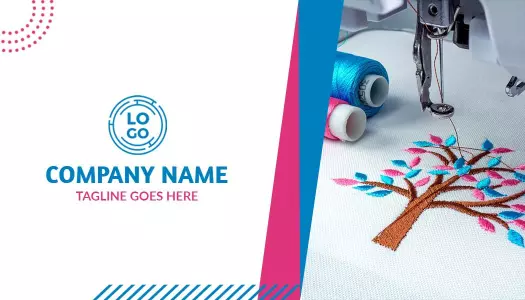 Creative Colorful Embroidery Design Studio Business Card Template