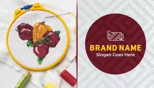 Creative Colorful Needlework Handmade Artist Business Card Template