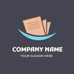 Creative Design Featuring Colorful Papers and Waves Page Logo Template
