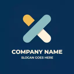 Creative Design Using X Letter on Dark Background Logo Template